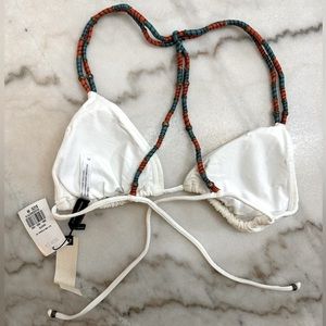 NWT Sofia by Vix White Embellished Bikini Top☀️